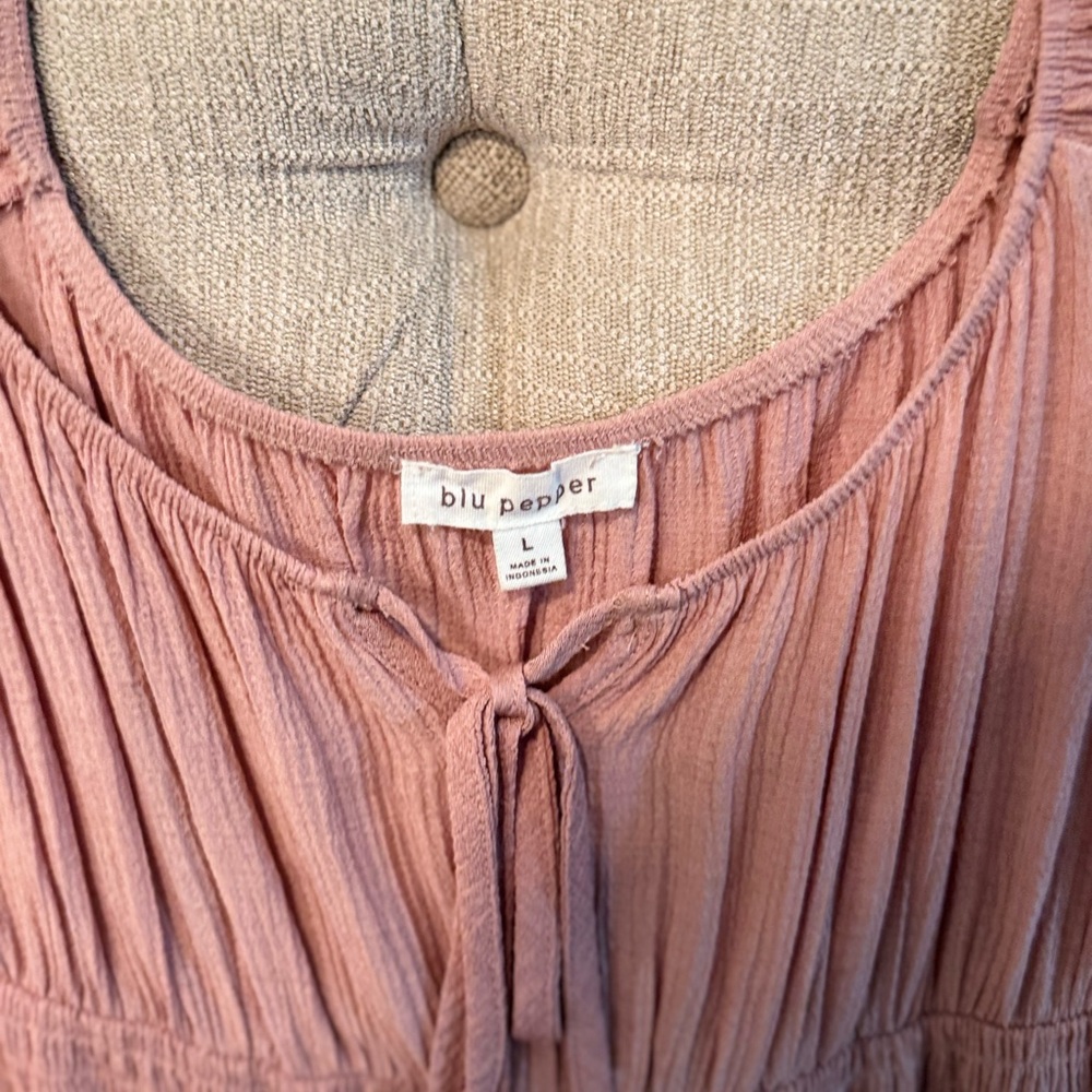 Pink Ruffled Mini Dress - Picture 4 of 5